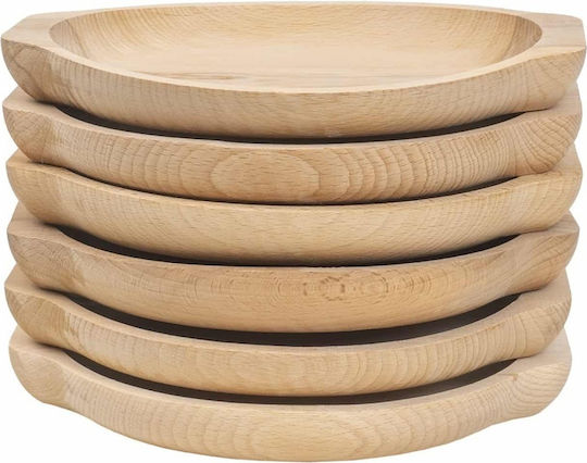 Servierplatten Hölzernes 24x22cm 6 Stück