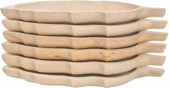 Servierplatten Hölzernes 34x18cm 6 Stück