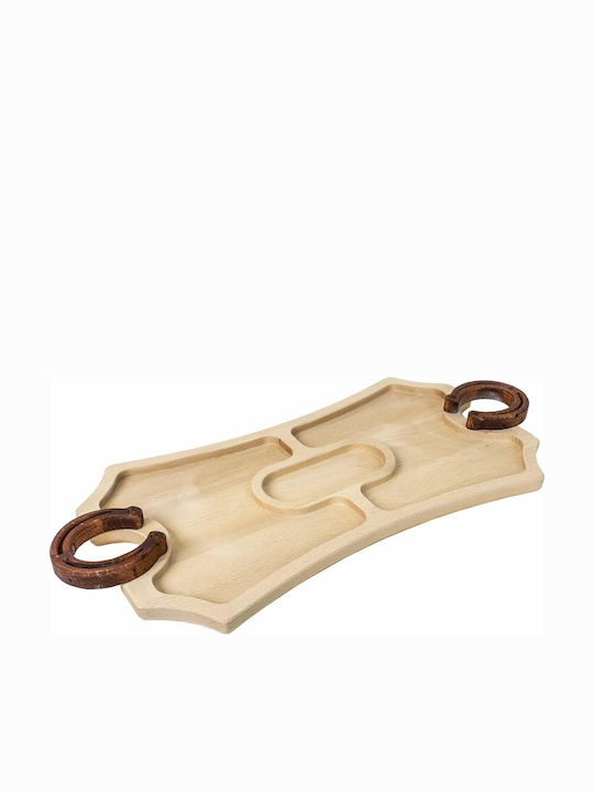 Serving Platter with Handle Wooden 56x25.5cm