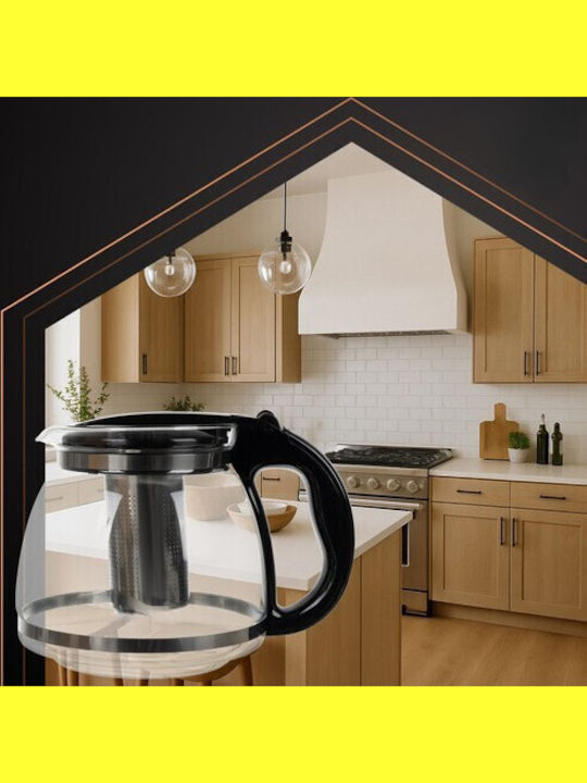 Teapot with Filter Glass Gray 2000ml