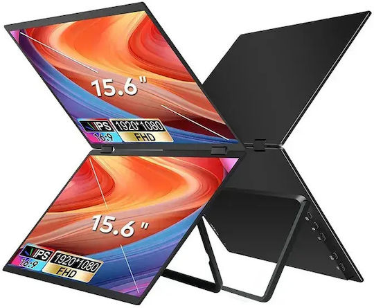 Extralink T01 Monitor 2x15,6" Full HD IPS Tragbar