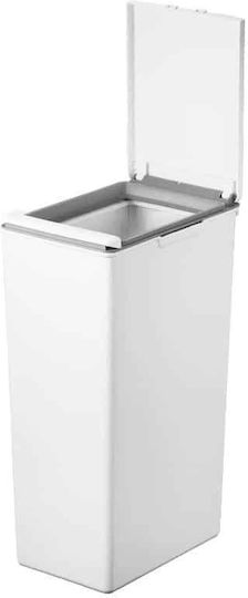 Eko Plastic Waste Bin with Photocell White 40lt