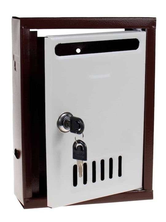 Cutie Poștală Pentru Exterior Metalică În Culoare Maro 26x19x7.5cm
