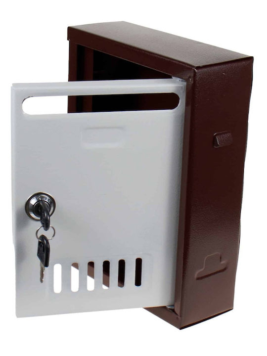 Cutie Poștală Pentru Exterior Metalică În Culoare Maro 26x19x7.5cm