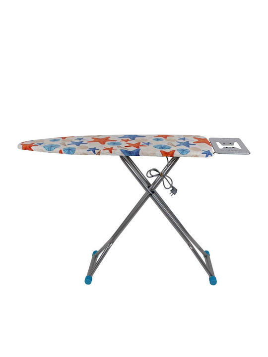 Masă de Călcat pentru Fier de Călcat cu Aburi Compactă cu Priză 112x36cm
