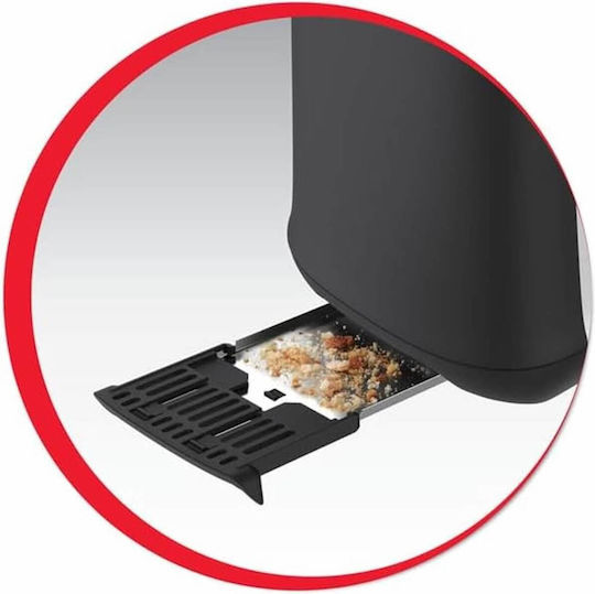 Moulinex Subito Toaster 2 Slots 1000W Black