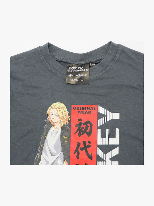 Kinderoberteil Kurzärmelig Graphit Tokyo Revengers Teenager