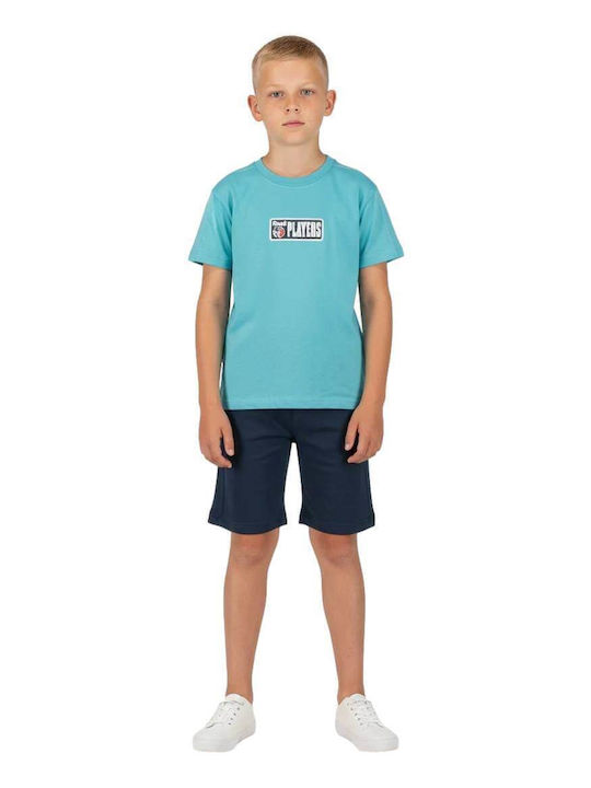 Kids Set with Shorts Summer 2 Pieces Gray beach