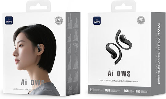Wiwu Ai303 Earbud Bluetooth Handsfree Ακουστικά με Θήκη Φόρτισης Μαύρα