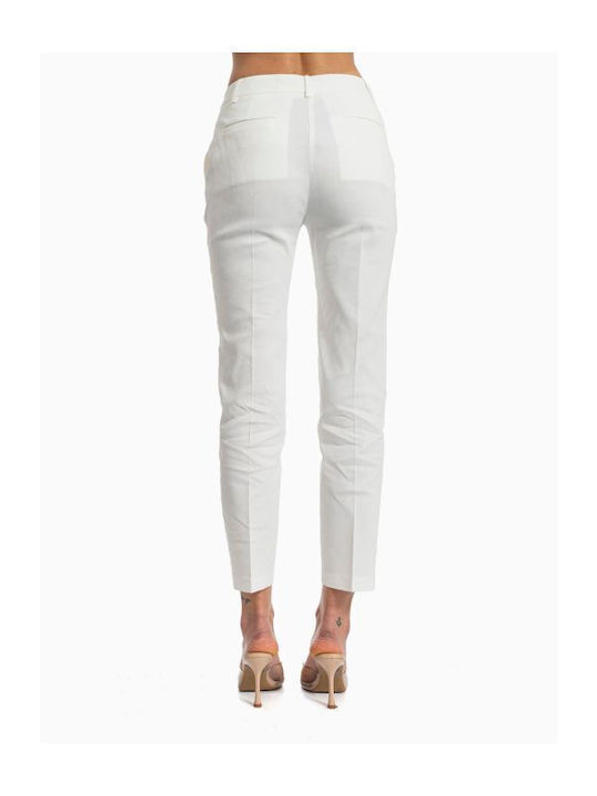 Bello Damen Stoffhose in Schlank Passform Weiß