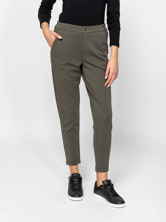 Women's Fabric Trousers Olive