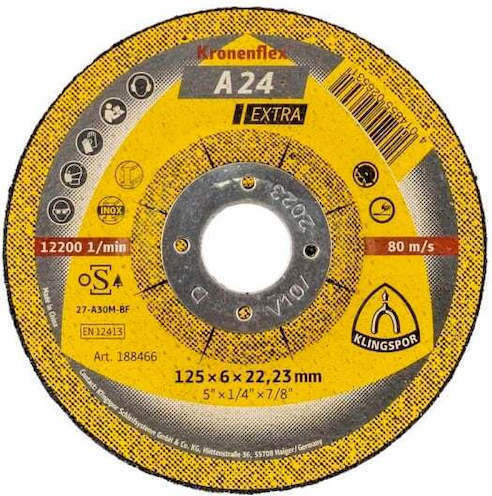 Klingspor Disc De Șlefuire A 24 Extra Polishing 125x6x22.23mm Ext 188466