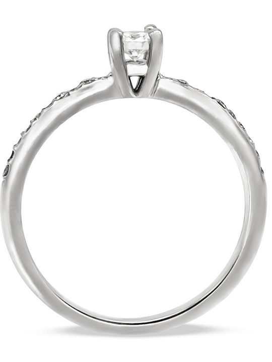 Savvas Design Inel Din Aur Alb 18K