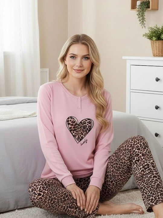 Winter Women's Pink Pyjama Set