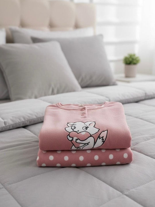 Winter Damen Schlafanzug & Pyjamas Rosa