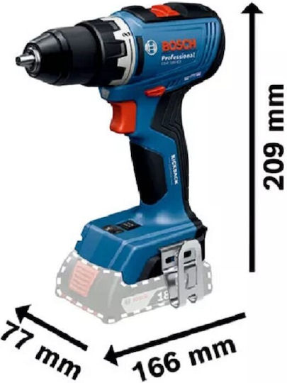 Bosch GSR 18V-65 Δραπανοκατσάβιδο Μπαταρίας Brushless 18V