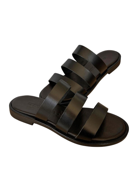 Sandale Casual Damă Din Piele Negre