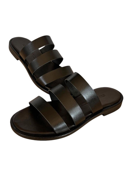 Sandale Casual Damă Din Piele Negre