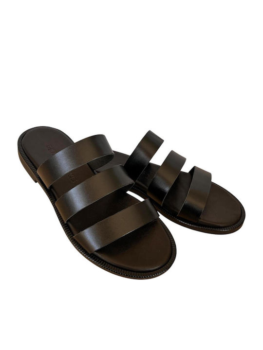 Sandale Casual Damă Din Piele Negre