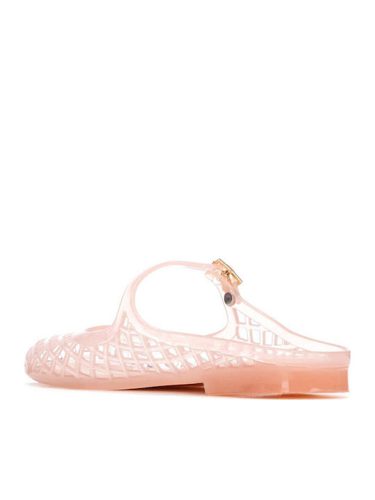 Damen Flache Sandalen Rosa
