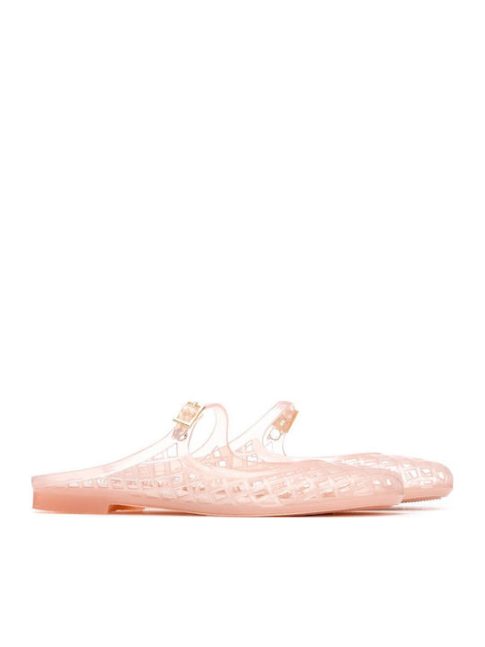 Damen Flache Sandalen Rosa