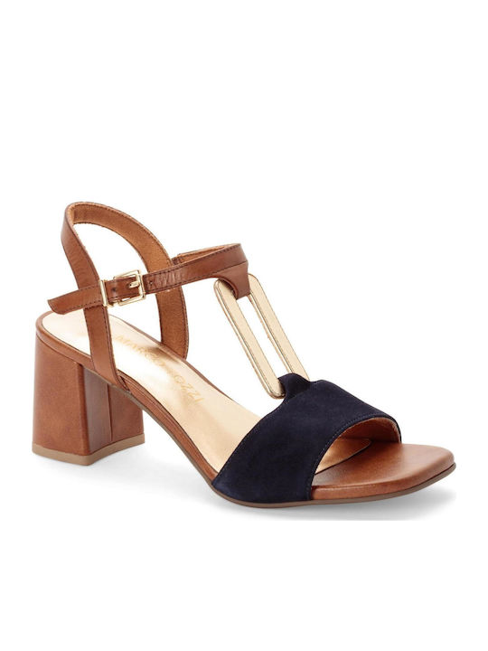 Leather Sandals Navy Blue