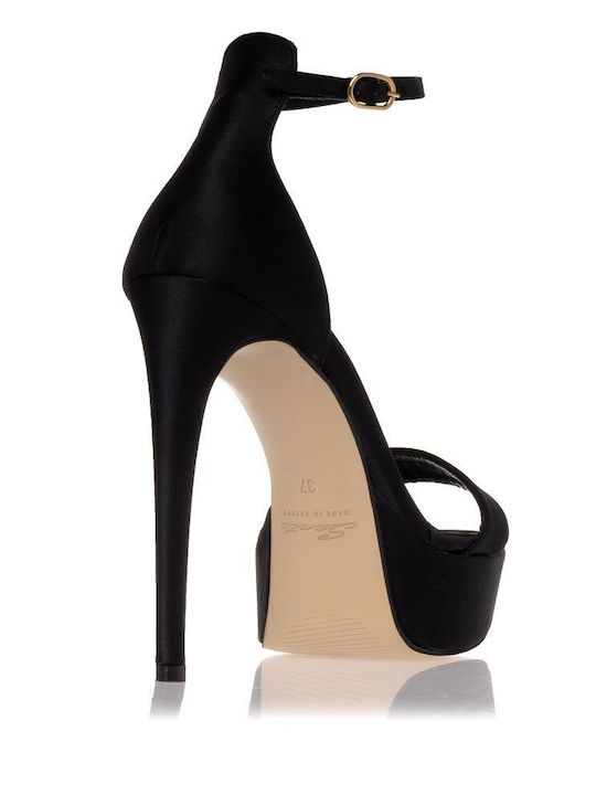 Fabric Women's Sandals Black