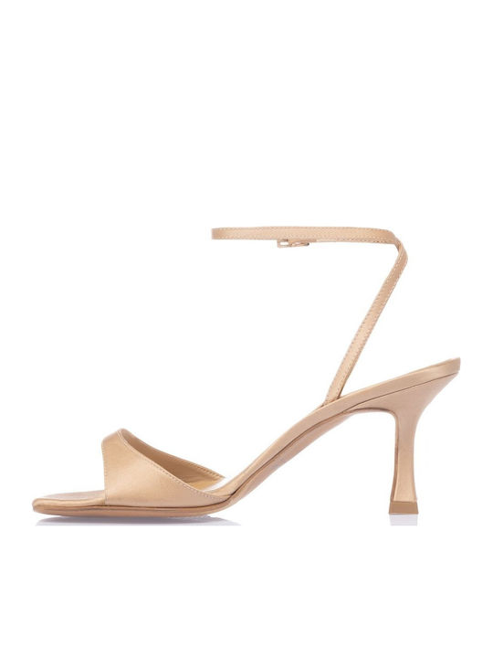 Leder Damen Sandalen Beige