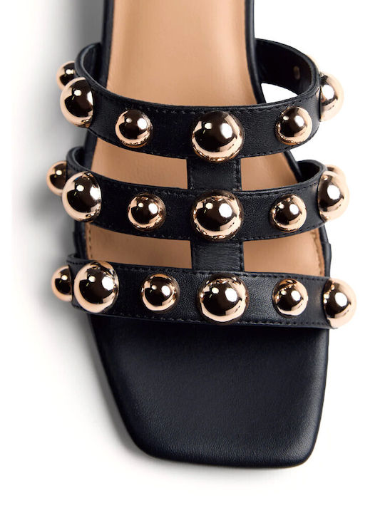 Sandale Elegante Damă Din Piele Negru