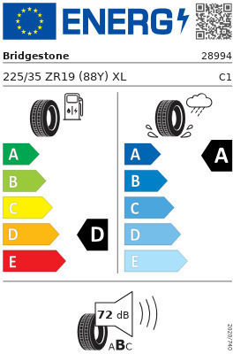 Bridgestone Evo 225/35R19 88Y XL Sommerreifen Autoreifen