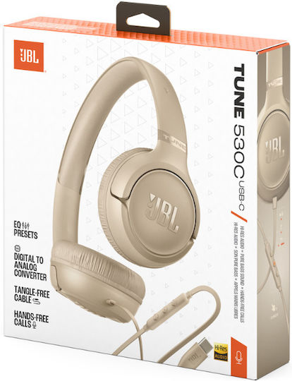JBL Tune 530C Ενσύρματα On Ear Ακουστικά Χρυσά