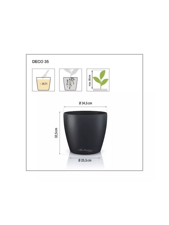 Lechuza Plastic Flower Pot Linden 35x35x33cm