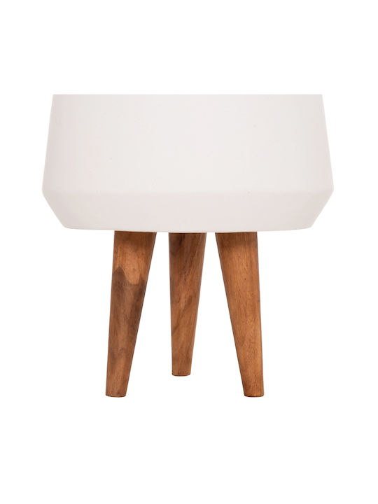 HomeMarkt Quan Pflanzgefäß Beton Weiß 32x32cm