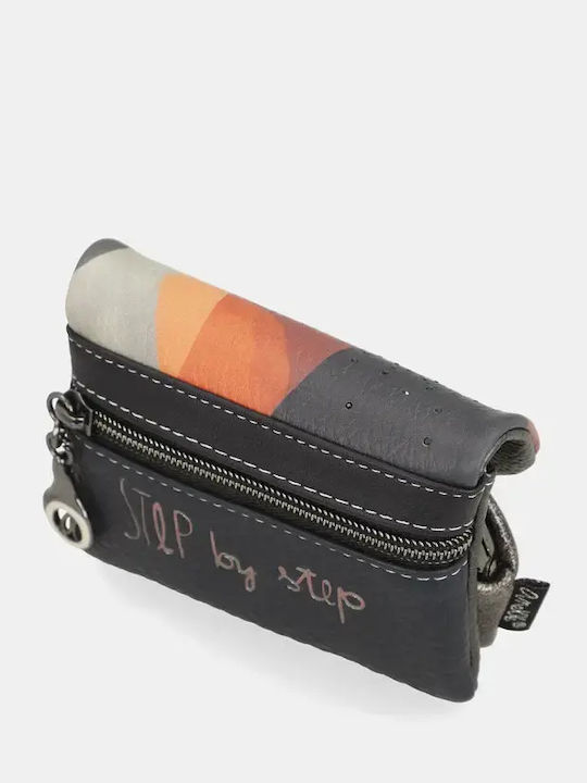 Small Women's Coin Wallet with RFID Gray