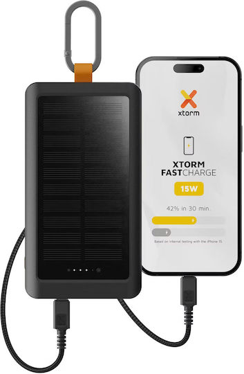 Xtorm XG2 Ηλιακό Power Bank 10000mAh 1W με Θύρα USB-A και Θύρα USB-C Μαύρο