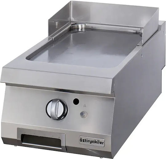 Oztiryakiler Kommerzielle Gasgrillplatte Chrom 40x90x28cm 9kW mit Wohnungsplatte