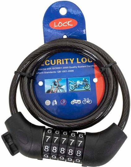 Bicycle Lock Combination 5 Digits 100cm Z-tools Zts9119