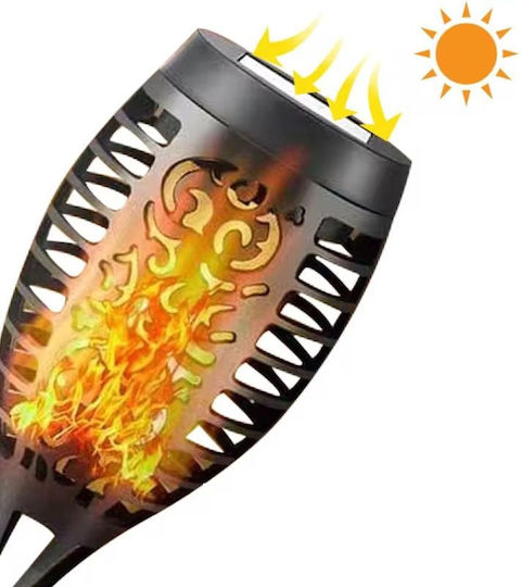 Solar Torch Lamp Flame Effect Realistic Light 61 Cm Length