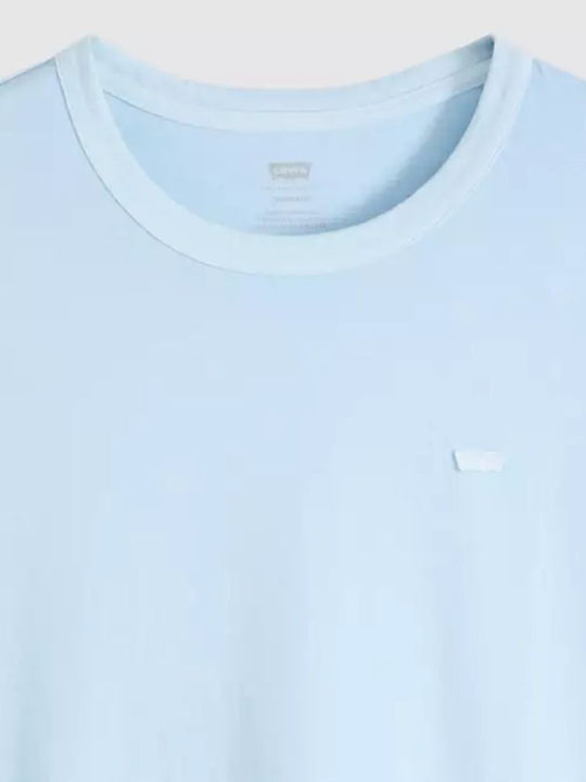Herrenblusen Kurzarm T-Shirt Hellblau