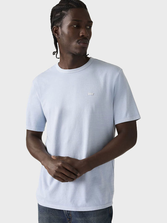 Herrenblusen Kurzarm T-Shirt Hellblau