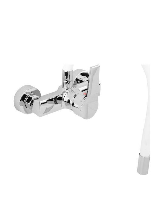 Fala Kitchen Faucet Wall Mounted with Shower White Fala Kitchen Faucet Wall Mounted with Shower White