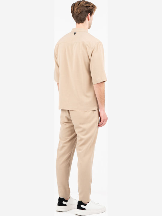 Μακρυμάνικo Overshirt Morrone Beige 300-26-MORRONE