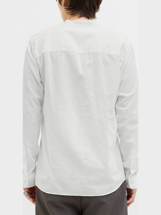 Jack & Jones Long Sleeve Linen Shirt White