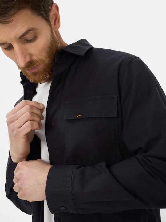 Μακρυμάνικo Τζιν Overshirt Σκουρο Μπλε