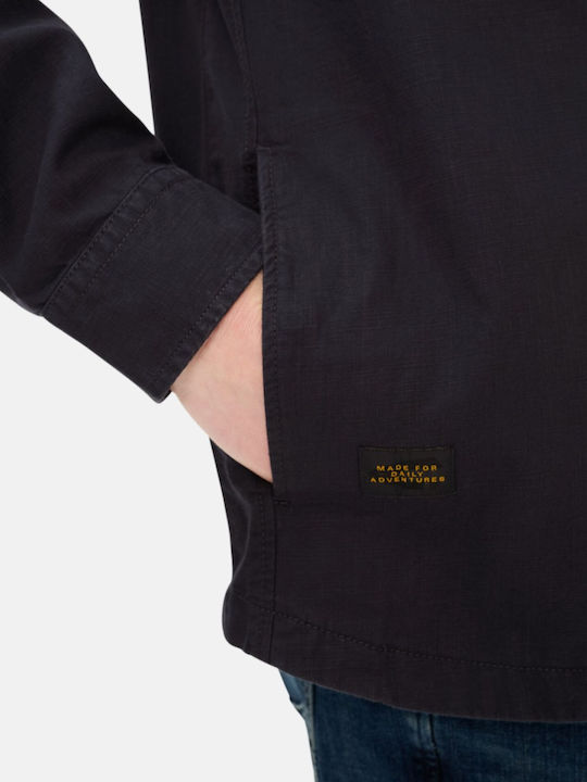 Μακρυμάνικo Τζιν Overshirt Σκουρο Μπλε
