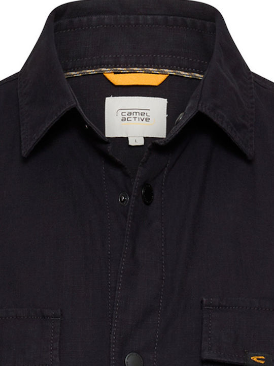Μακρυμάνικo Τζιν Overshirt Σκουρο Μπλε