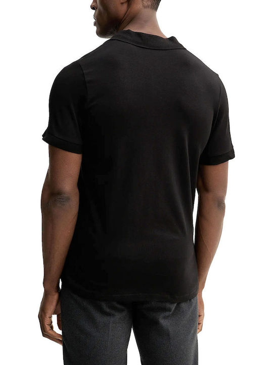 Polo Herrenbluse Kurzarm Schwarze