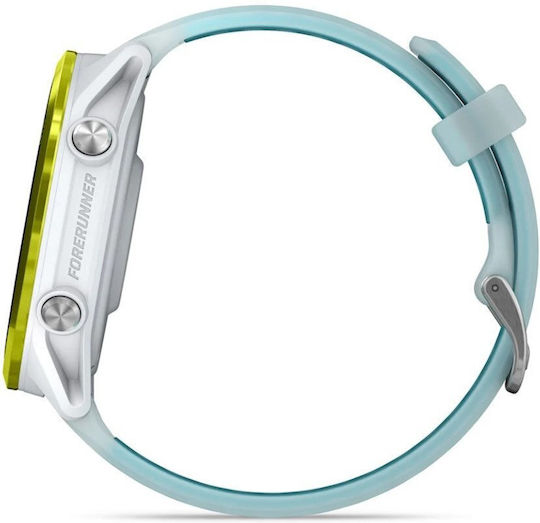 Garmin Forerunner 570 Aluminum 47mm Waterproof Smartwatch with Heart Rate Monitor (Amp Yellow Aluminum with Translucent Whitestone/Turquoise Band)