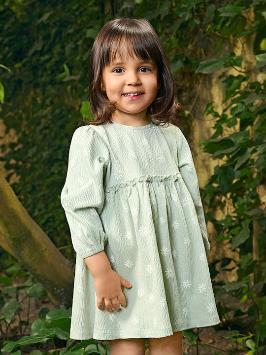 Girls Dress Long Sleeve Green