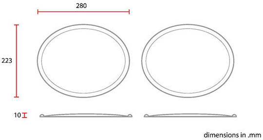 C-racer Σετ Πλαϊνές Βάσεις Αριθμών Oval Universal Όλες Τις Μοτοσυκλέτες Μαύρο C-racer Vintage Racing Oval Side Number Plates